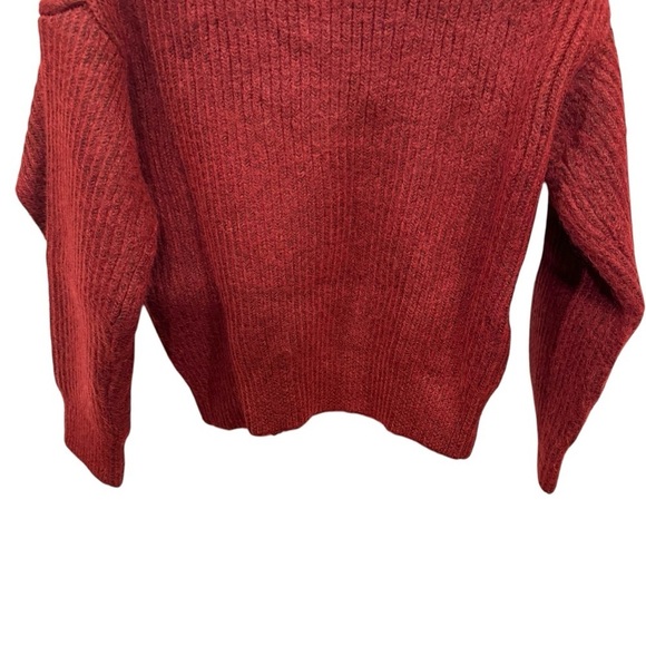 THAKOON‎ Woomen's Burgundy Chunky Scarf Turtleneck Sweater Size XS - Picture 9 of 13